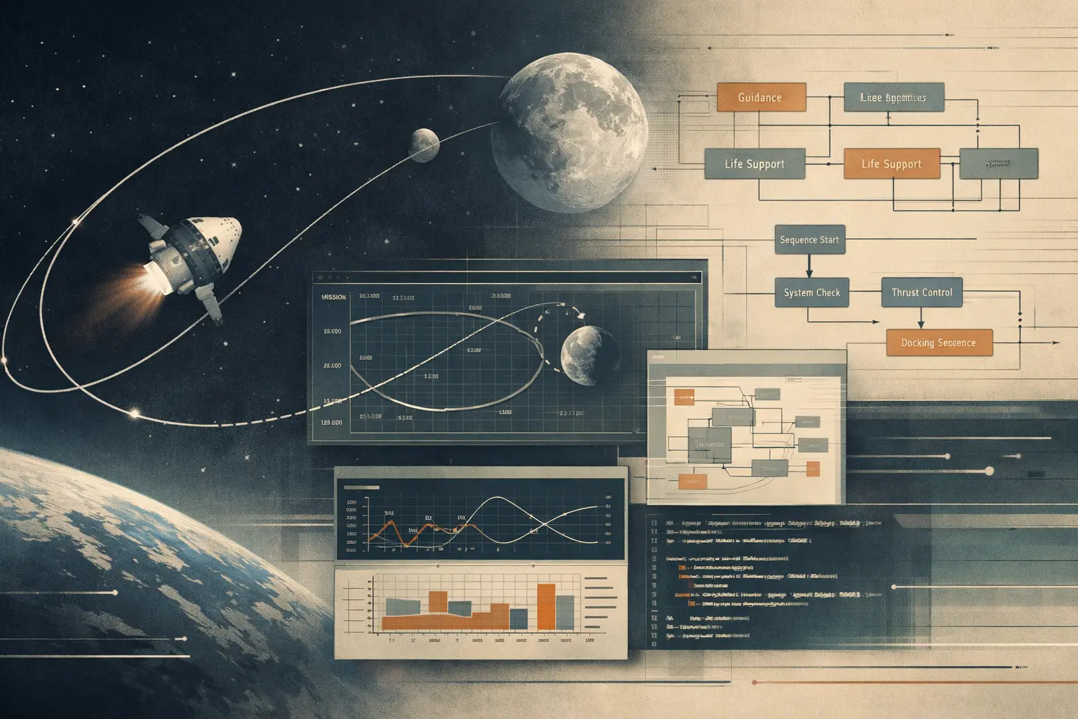 Blog cover about Artemis II and the modern software stack behind a crewed lunar mission