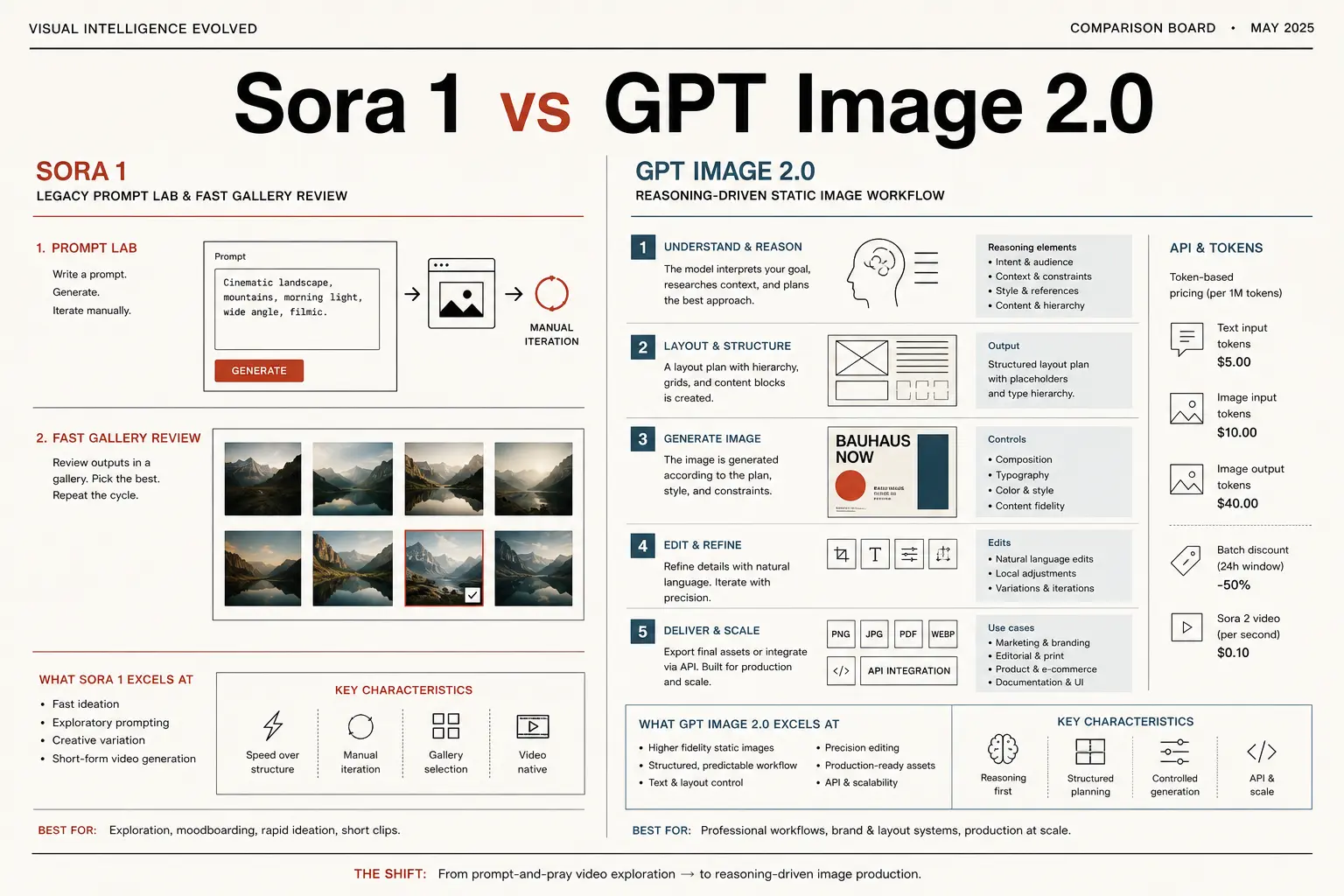 Comparison board between Sora 1 image generation and GPT Image 2.0