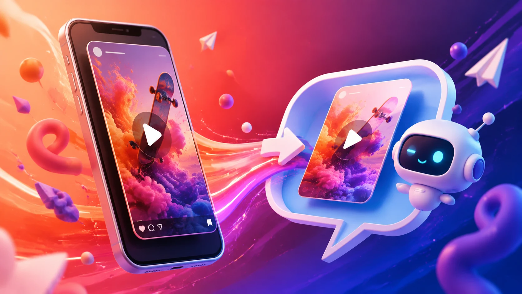 Mau Saver sendet ein Video in Telegram zurück