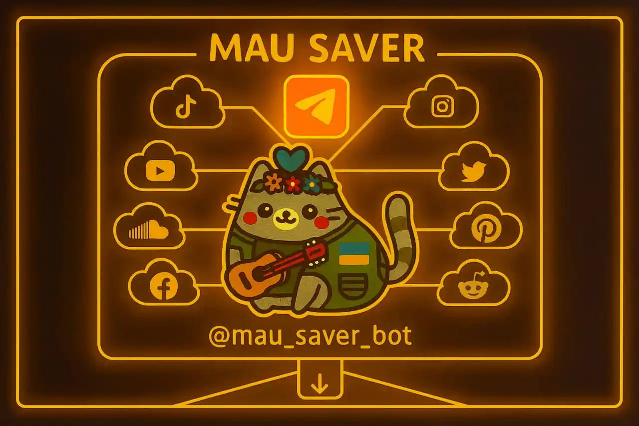 Screenshot of Mau Saver Bot — Telegram media downloader, Telegram bot